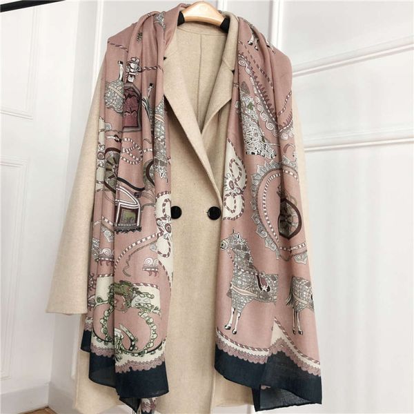 

new carriage cotton hemp warm long silk scarf women's sun proof shawl air conditioning room in spring and winter, Blue;black