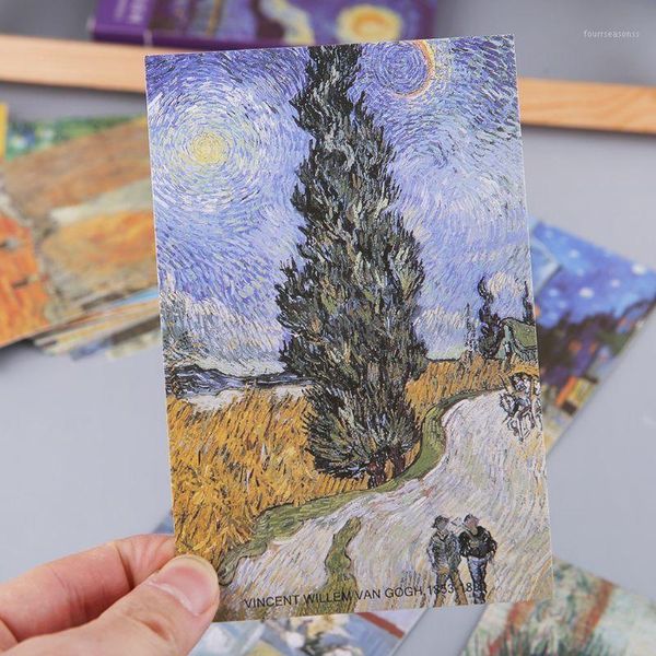 

gift wrap 30 sheets famous person paintings retro vintage postcard christmas card wish poster cards1