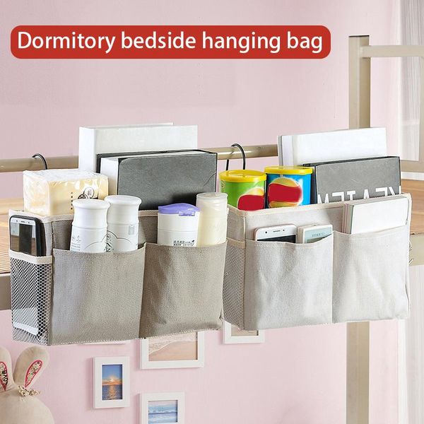 

storage boxes & bins bedside hanging bag with detachable frame dormitory over the door canvas organizer pockets side pouch armario