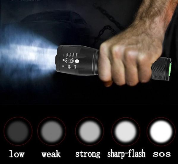 

flashlights torches 2021led speciali ultra bright torch t6 camping light5 switch mode waterproof zoomable bicycle light use 18650