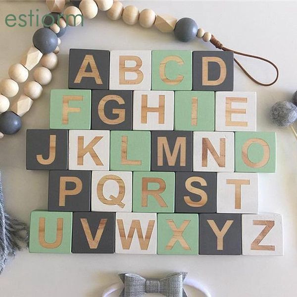 

novelty items wooden numbers & alphabet letters,wood english abc blocks,baby name cubes,born pography accessories bedroom room decor