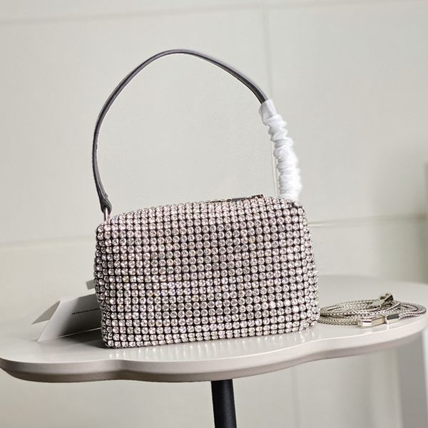 

new bag designer miss wang bling buling dinner bag women glitter diamond evening bags lady shiny rhinestone party shoulder bag drop