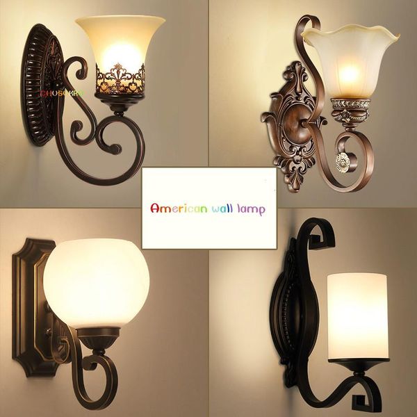 

european artistic vintage wall lamp for living room home lighting glass led wall sconce decoration