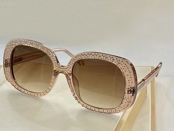

square sunglasses 755 pink stones/brown gradient lens sunglasses for women uv400 protection eyewear with box, White;black
