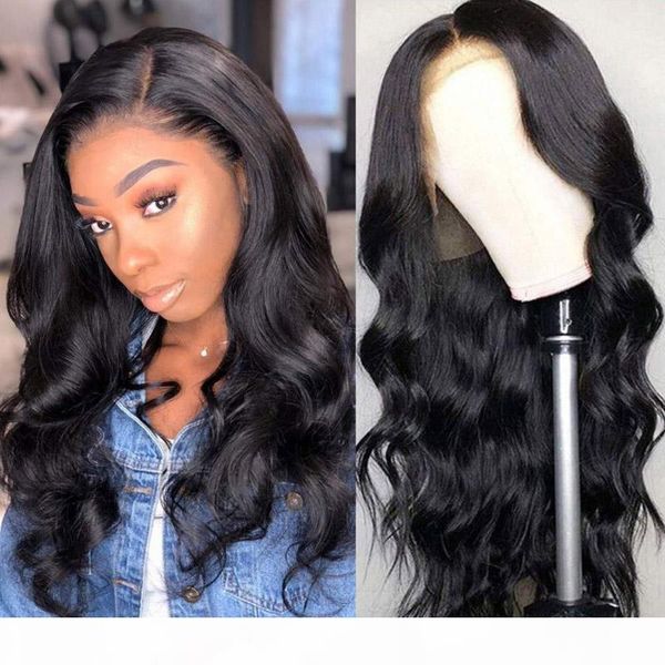 

glueless natural wave body wave 360lace wigs remy hair pre plucked hairline with baby hair 8~24inches no shedding no tangle for black women, Black;brown