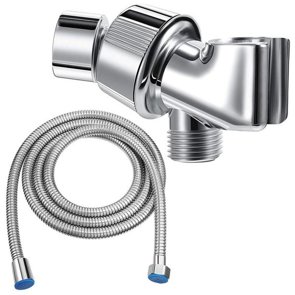 Set di accessori per il bagno Supporto per braccio doccia con sostituzione della testa del tubo flessibile da 79 pollici regolabile in acciaio inossidabile