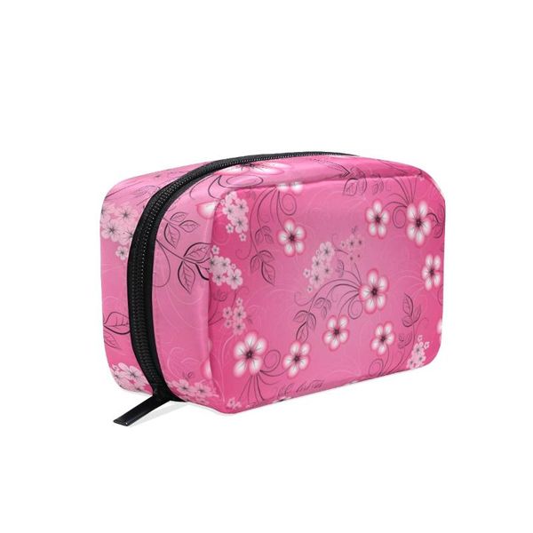 

cosmetic bags & cases fengju makeup bag portable toiletries fashionable square organizer for girls lady woman floral spring
