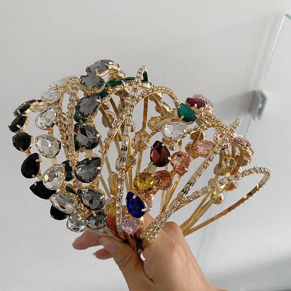 

teenage girls hair accessories sticks diamond kids headbands children rhinestone crystal head bands accessory double-deck princess fashion b, Slivery;white