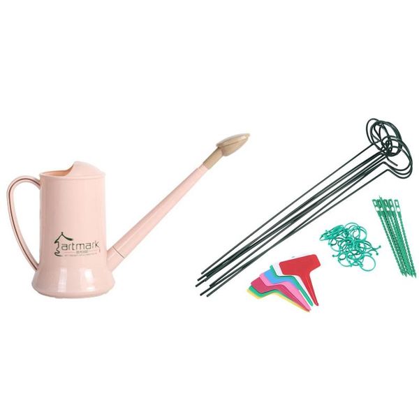 

watering equipments 2 liter plastic can pink with garden outdoor plant flower stand insert card fixed buckle cable tie