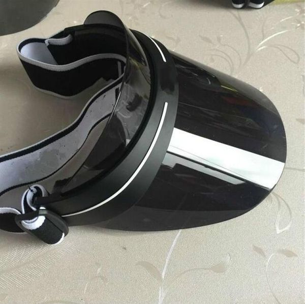 

2019 designer visor upgraded thickened brand sun hat summer outdoor uv sunglasses hat adjustable size 56-62cm, Blue;gray