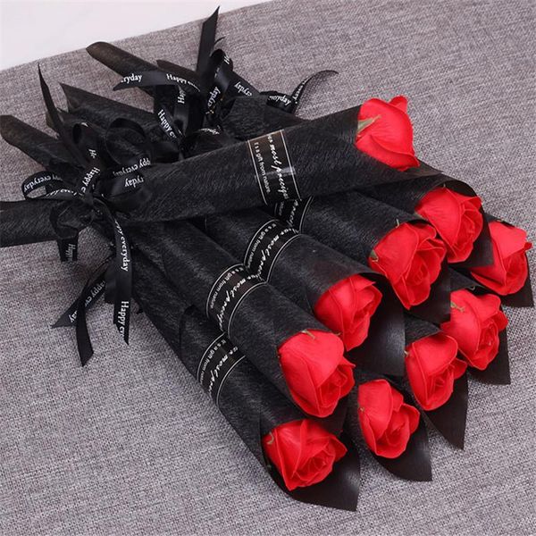 

decorative flowers & wreaths 1pc rose artificial flower soap bouquet multicolor wedding decoration scrapbooking fake