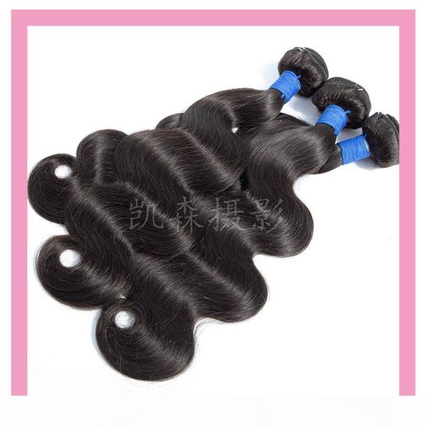 

brazilian virgin hair extensions 3 bundles 100% human hair extensions 8-30inch body wave 3 pieces one set hair products wholesale, Black