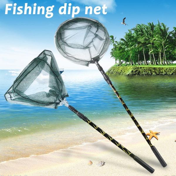 

fishing net retractable landing aluminum alloy pole foldable brail accessories #07