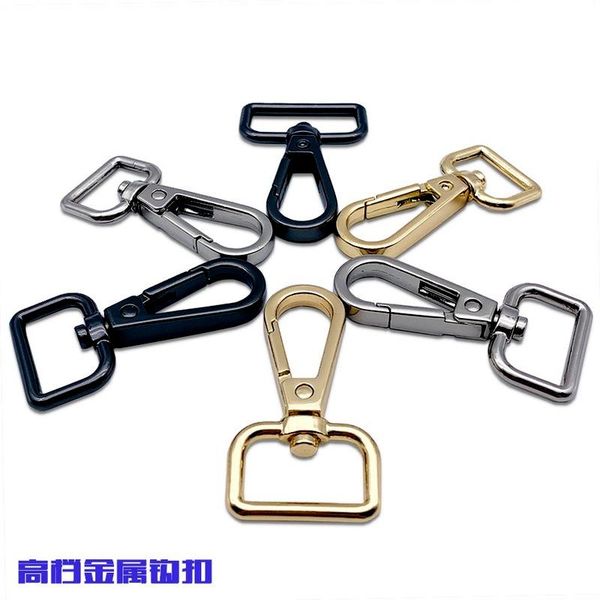 

bag parts & accessories 4pcs a variety of colors various sizes small board buckle dog female hook key fob, Black