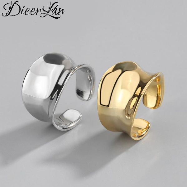 

cluster rings bohemian ethnic 925 sterling silver smooth chains for women bridal wedding vintage open finger christmas gifts, Golden;silver