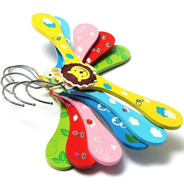 

clothing & wardrobe storage 1pcs pet dog baby clothes hangers cartoon kids coat wooden hanger organizer