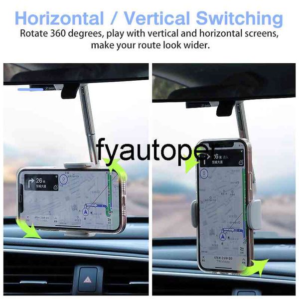 Auto Telefon Halter Rückspiegel Handy Halter 360 ° GPS Smartphone Ständer Auto Hinten Kopfstütze Halterung Handy Zubehör