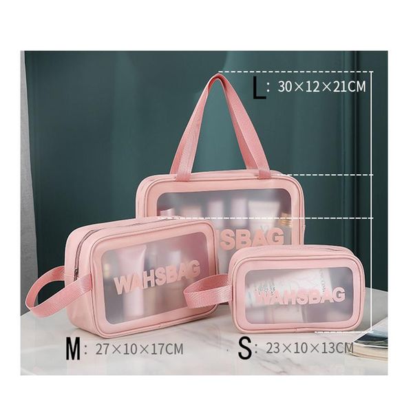 

storage bags women travel bag toiletry organize waterproof pvc cosmetic portable transparent makeup female wash