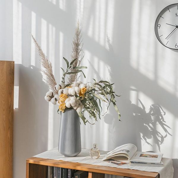 

decorative flowers & wreaths rose pampas grass natural dried cotton diy home wedding arrangement flower leaf party decor festival ceremony f