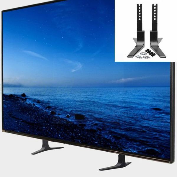 

tripods 1 pair universal aluminum alloy lcd tv table stand support base 32-65 television inches q0w7