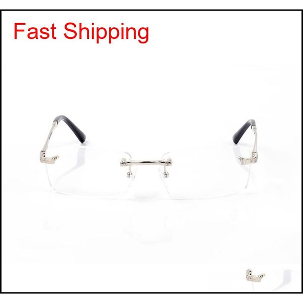 

2020 optical frames rimless metal frame glasses rectangle eyeglasses frames men man wilear glas qylujq abc2007, Blue