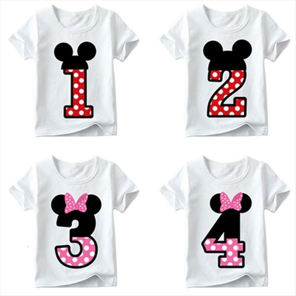 

kids boys girls summer birthday t shirts short sleeve shirt size 1 2 3 4 5 6 7 8 9, Blue