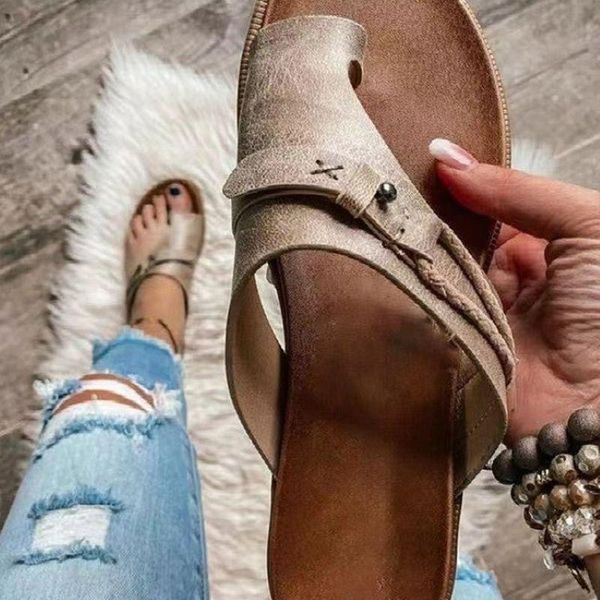 

slippers 2021 women sandals summer roman flat bottom light ladies casual shoes clip toe vintage slip-on beach sandalias mujer, Black