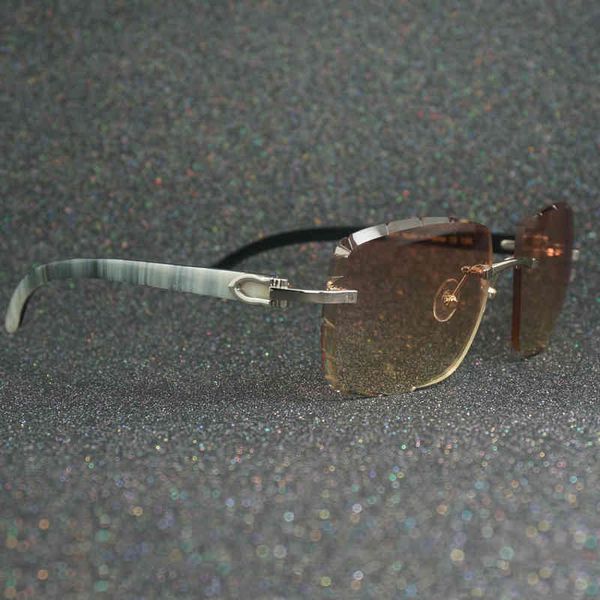 

2022 factory wholesale new jagged edge original c deco vintage vertical band buffalo horn car driving glasses women sunglasses men, White;black