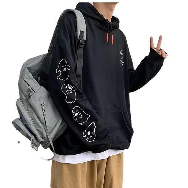 

men's hoodies & sweatshirts mens black couple casual loose pullover tokyo revengers autumn japanese streetwear oversized male