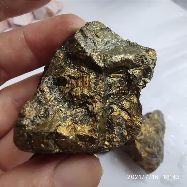 

decorative objects & figurines natural containing gold silver and copper ore cufes2 chalcopyrite mineral crystal stone teaching specimens ex