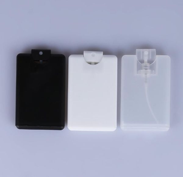 

20ml empty cards plastic sprayer perfume bottles clear white black portable pocket spray perfumes atomizer