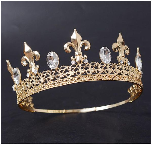 

adjustable gorgeous crystal wedding men tiara crown for men headpiece rhinestone hair ornaments wedding head jewelry acc jllcib, Silver
