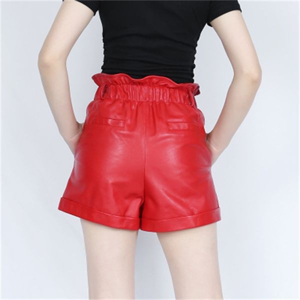 

2021 new fashion genuine sheep hide short e41 6m2k, White;black