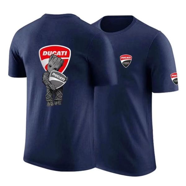 

men's t-shirts ducati t-shirt round neck sweatshirt summer short-sleeved quick-drying sportswear oversized harajuku streetwear, White;black
