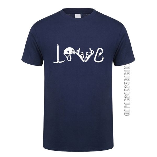 Liebe Klettern Ausrüstung T-shirt Männer O Hals Baumwolle Klettern Berg T-shirts Mann Camisetas Geschenk 210706