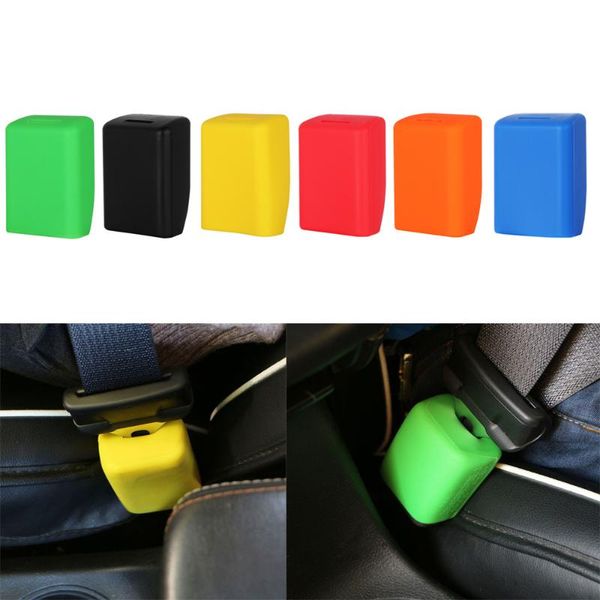 

safety belts & accessories universal car anti scratch dust case seat belt buckle protective cover silicone automobiles interior