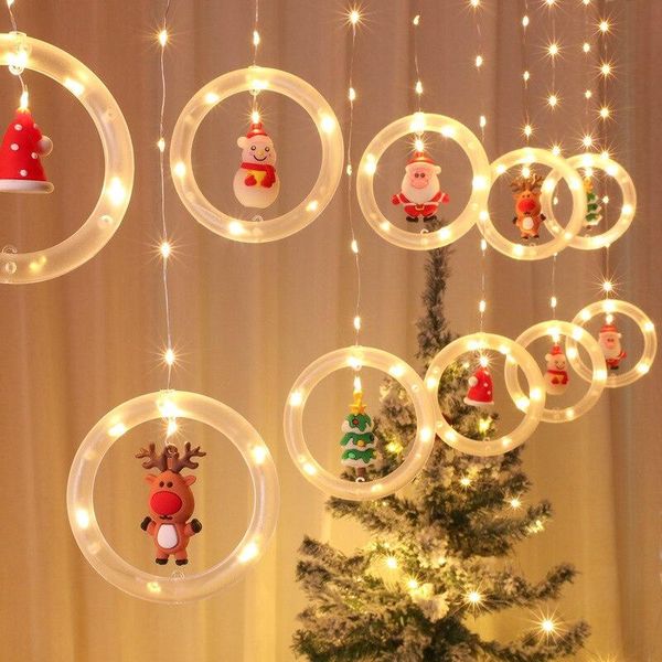 

christmas decorations led holiday light decoration lamp room decor garland year string lights santa accessories