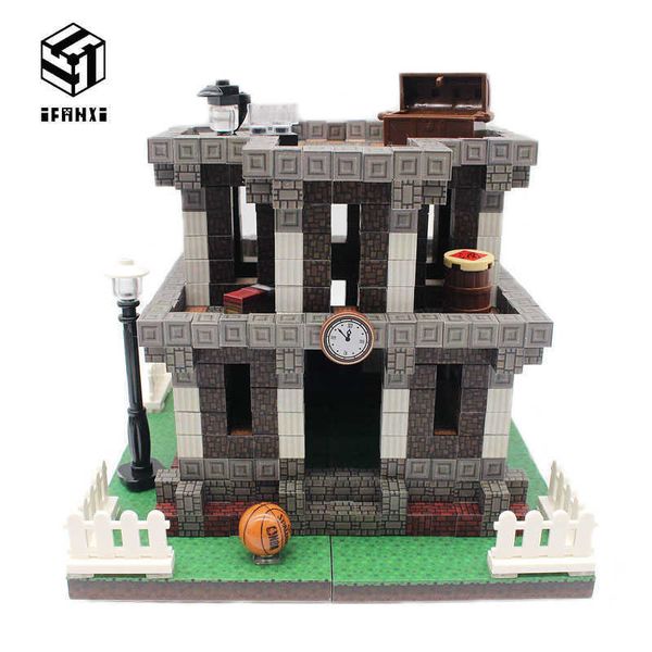 Blocos de construção magnética brinquedo castelo villa arquitetura kit diy brinquedos passatempo para crianças meninos crianças mini tijolos amigos q0723