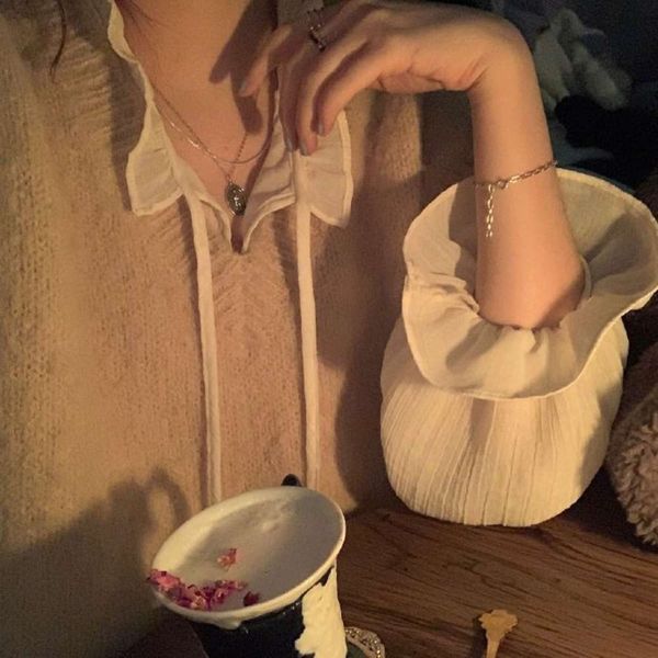 

luxury bottom loose high version definition. temperament chiffon tencel korean for women 2021, White