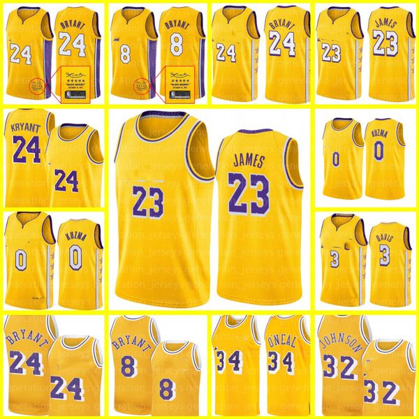 

2021 new basketball los jersey angeles lakers kobe 24 bryant lebron 23 james mens anthony kyle davis kuzma green, Black;red