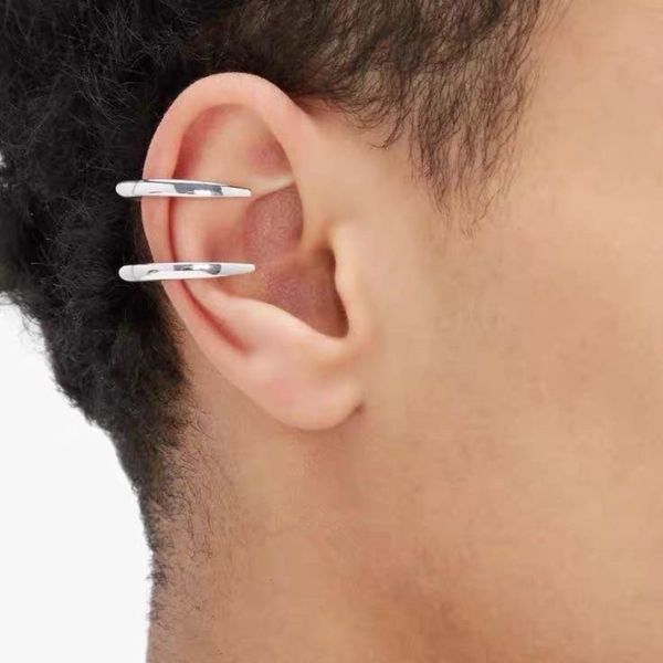 

hbp and fashion simple half circle no hole hong kong cold style ear bone clip versatile earrings female, Silver