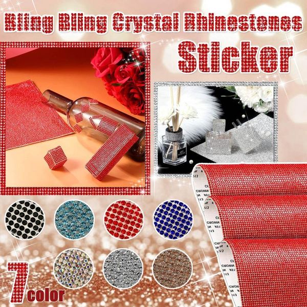 

window stickers crystal flatback rhinestones glue fix bling sticker diy car decoration strass sewing