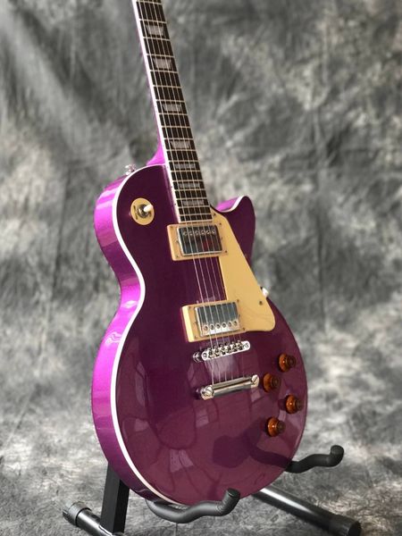 

purple color electric guitar.standard custom 6 stings gitaar.rosewood fingerboard guitarra.musical instruments