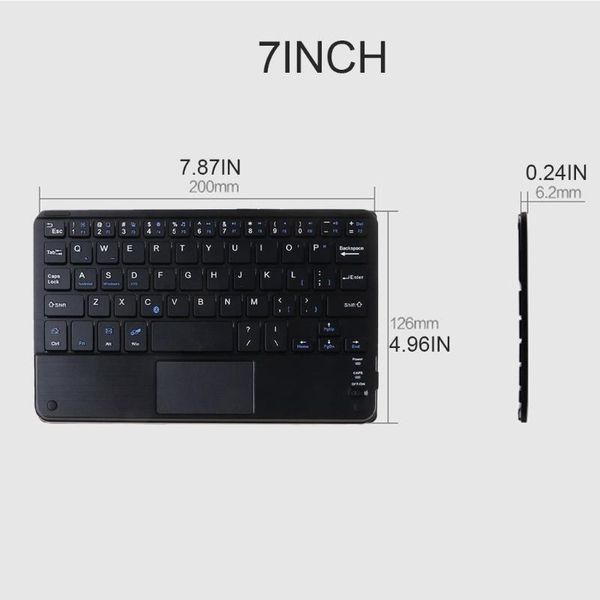 

7/9/10 inches wireless bluetooth lightweight keyboard with touchpad cellphone tablet portable travel keypad keyboards