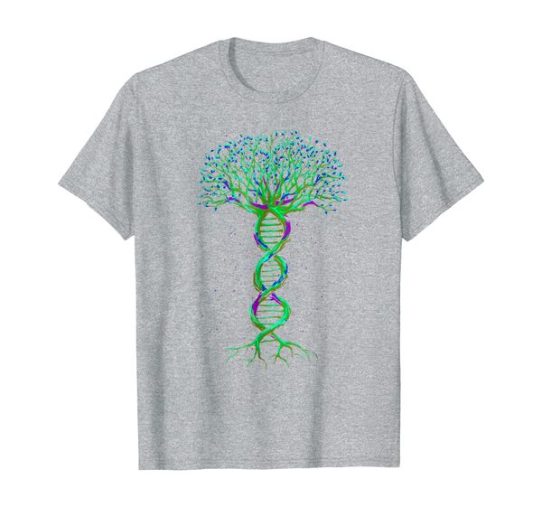 

dna tree of life genetics colorful biology science t-shirt, White;black