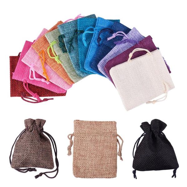 

gift wrap pcs adorable linen drawstring bag candy favor storage packing wedding party supplies