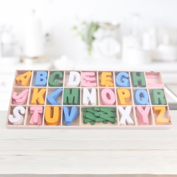 

novelty items 26pcs colorful wooden letters alphabets craft pieces for home bar decoration