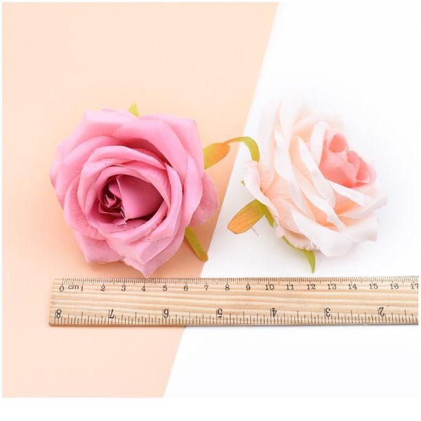 

100pcs 8cm artificial roses decorative flowers wreaths wedding bridal decoration accessories candy box headwear home de jllfpy