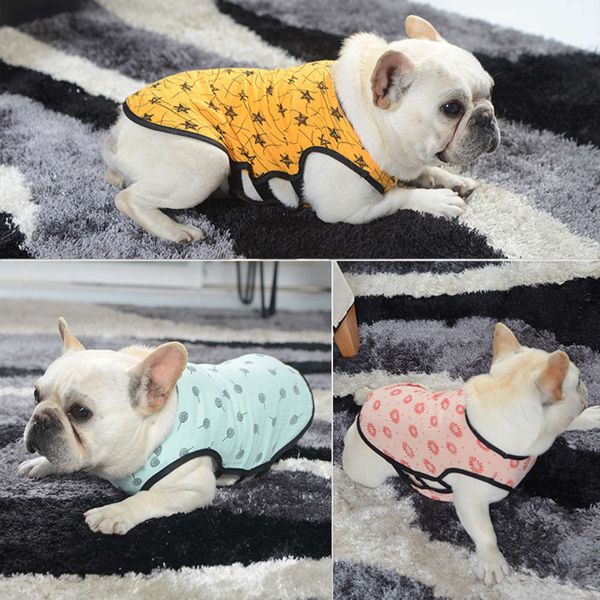 

dog apparel cotton cotton dog clothing french fight summer cockey air breathing bulldog thin style pug pet vest chenery