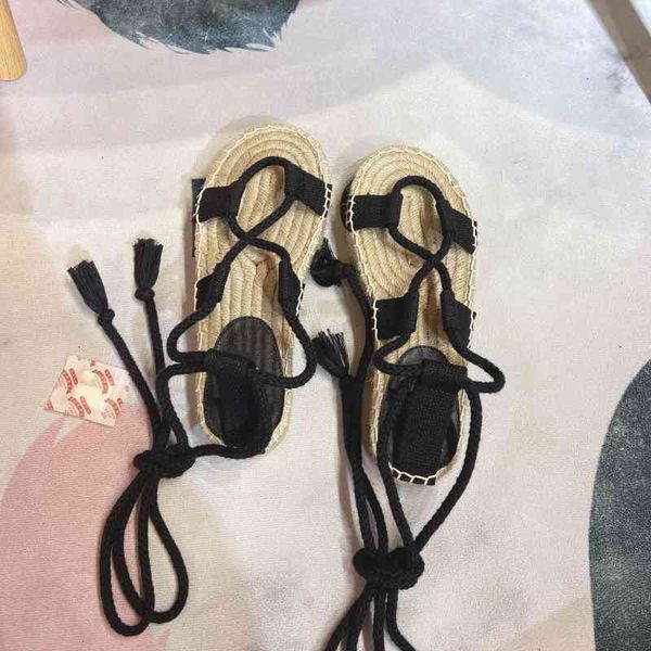 

designer fisherman shoes 2022 summer and western all-match gentle fashion sandals fairy style flat bottom trend size 35-40, Black